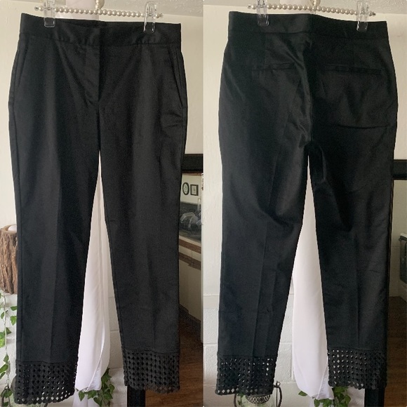 Zara High Waisted Crochet Ankle Dress Pants - Picture 2 of 5